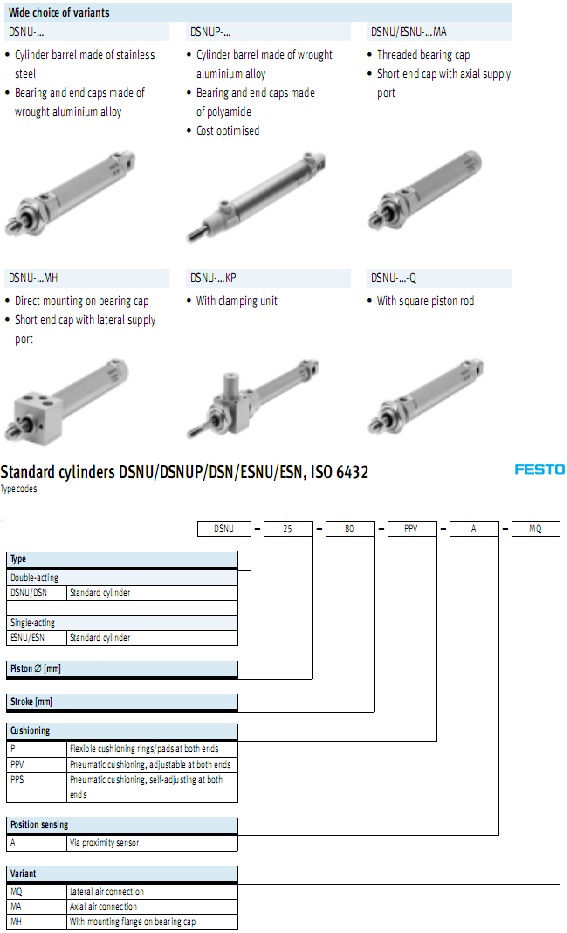 Xi lanh FESTO DSNU Serial