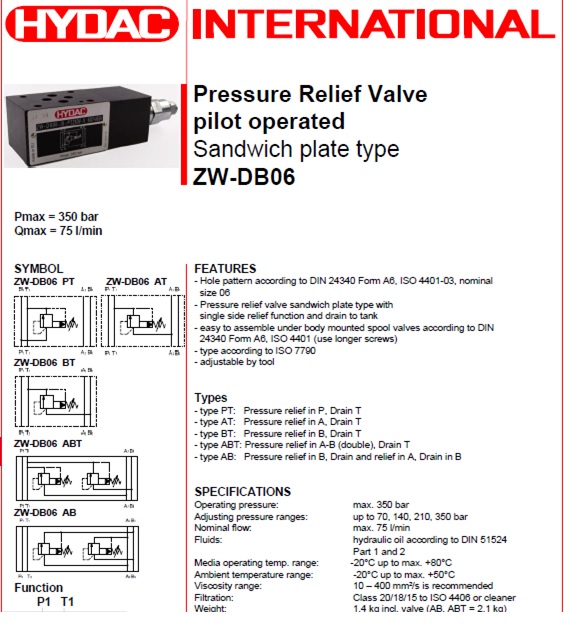 Van thuỷ lực HYDAC