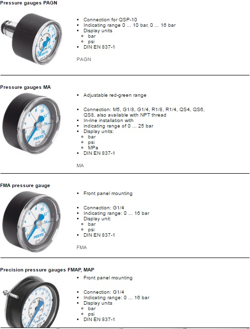 Đồng hồ áp suất khí FESTO