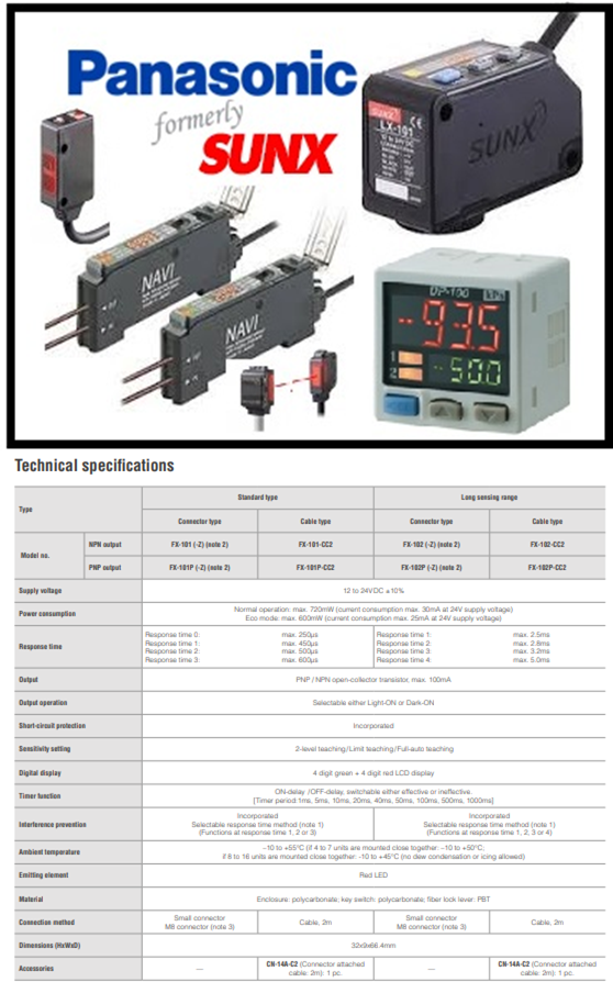 Cảm biến Sunx FX-100