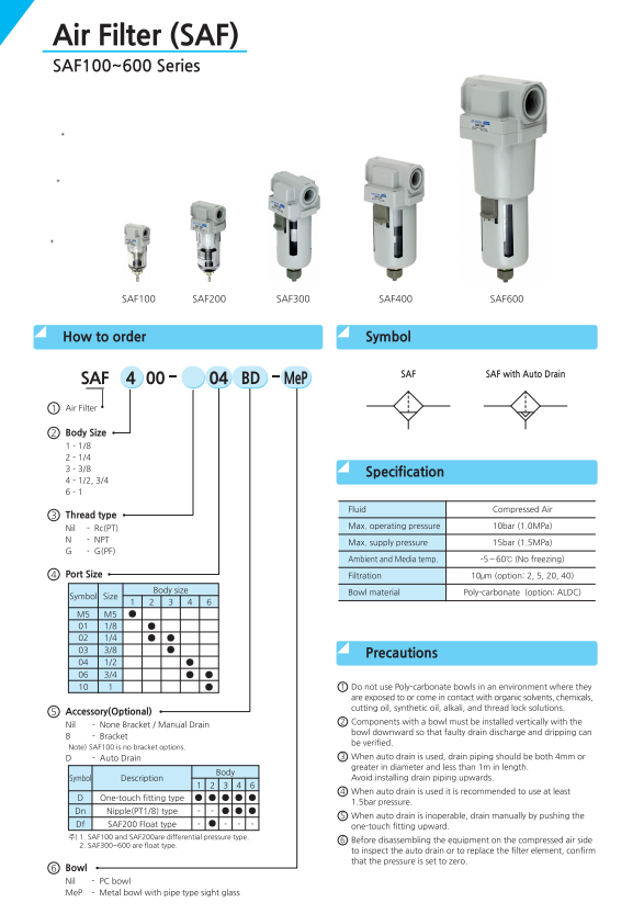 Bộ lọc khí SKP SAF