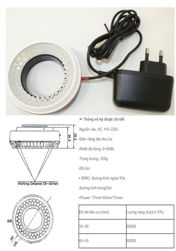 cấu tạo bóng đèn led kính hiển vi