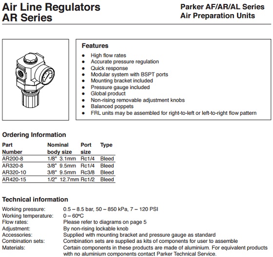 Bộ lọc khí AR320