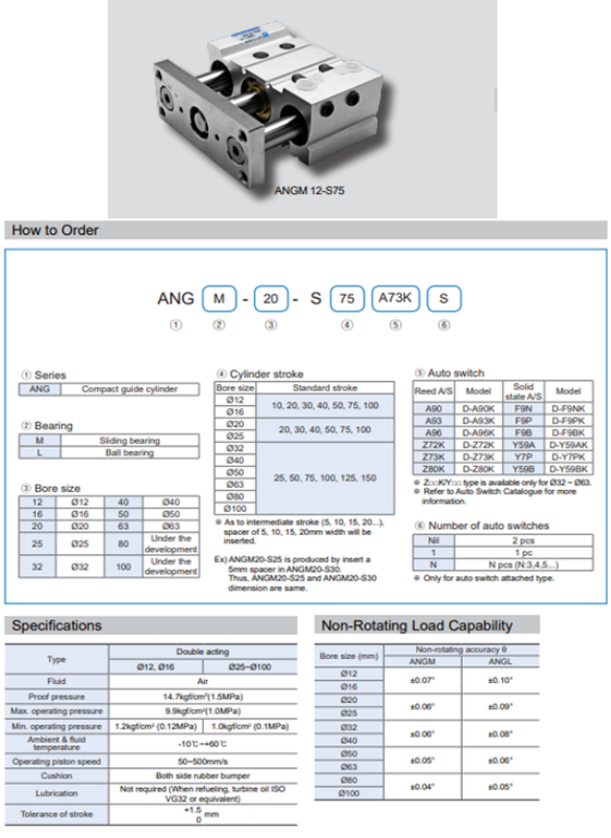 Xi lanh khí KCC dòng ANG