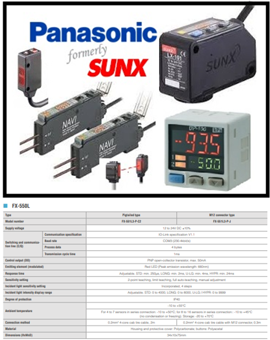 Cảm biến SUNX FX-550L