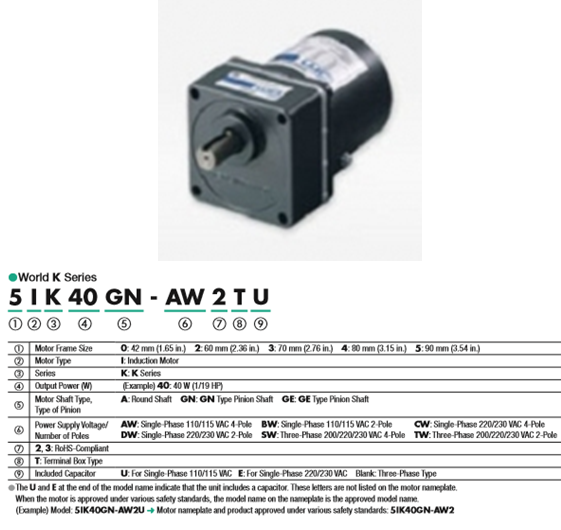 Động cơ Oriental motor 5IK40GN-AW2TU