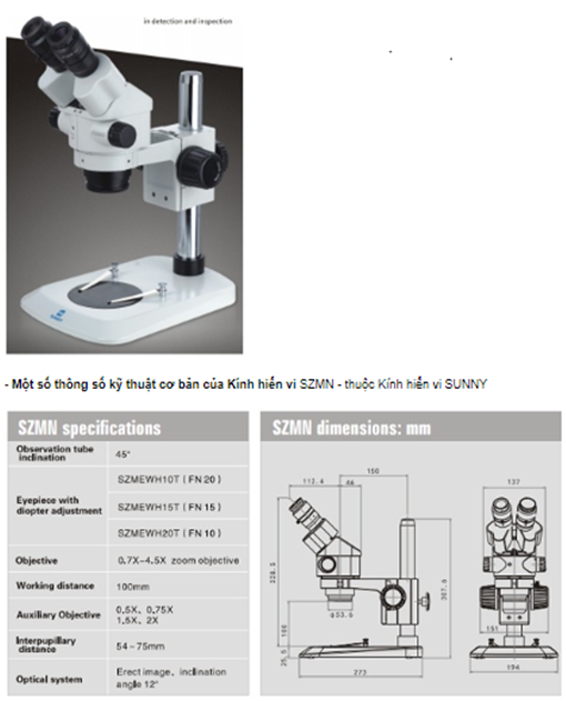 Kính hiển vi Sunny