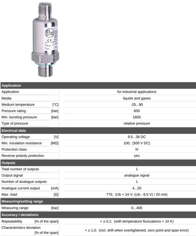 Cảm biến Ifm PT0504